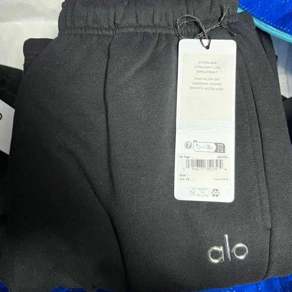 Alo Accolade Straight Leg Sweatpants Black U5012RG - Picture 6 of 8